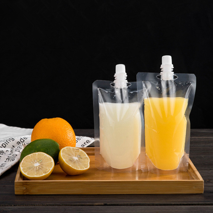 Wholesale transparent plastic drink pouches plastic bag manufacturers